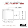 Shreyans (75x50) 3"x2" Direct Thermal Labels | 200 Labels in One Winding | No Fade Guarantee for 6 Months