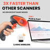 POSIFLOW PSF-2600 1D 2D Wireless All In One Bluetooth Scanner useful for Rapid & Quick Scanning of Normal or Damaged Barcodes