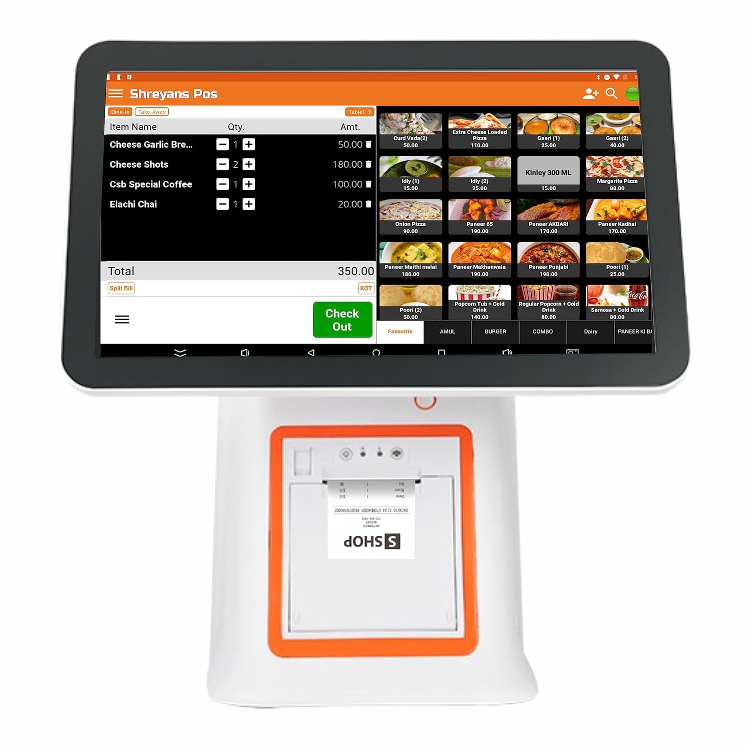 15.6 Inch Touch POS Machine with Free Billing Software & 80mm Inbuilt ...